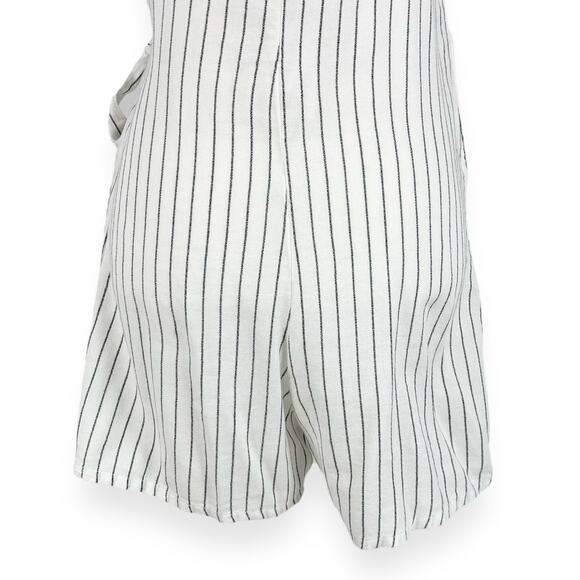 Roxy Women's Intense Sunrise Faux Wrap Romper Medium White Stripe - Picture 12 of 16